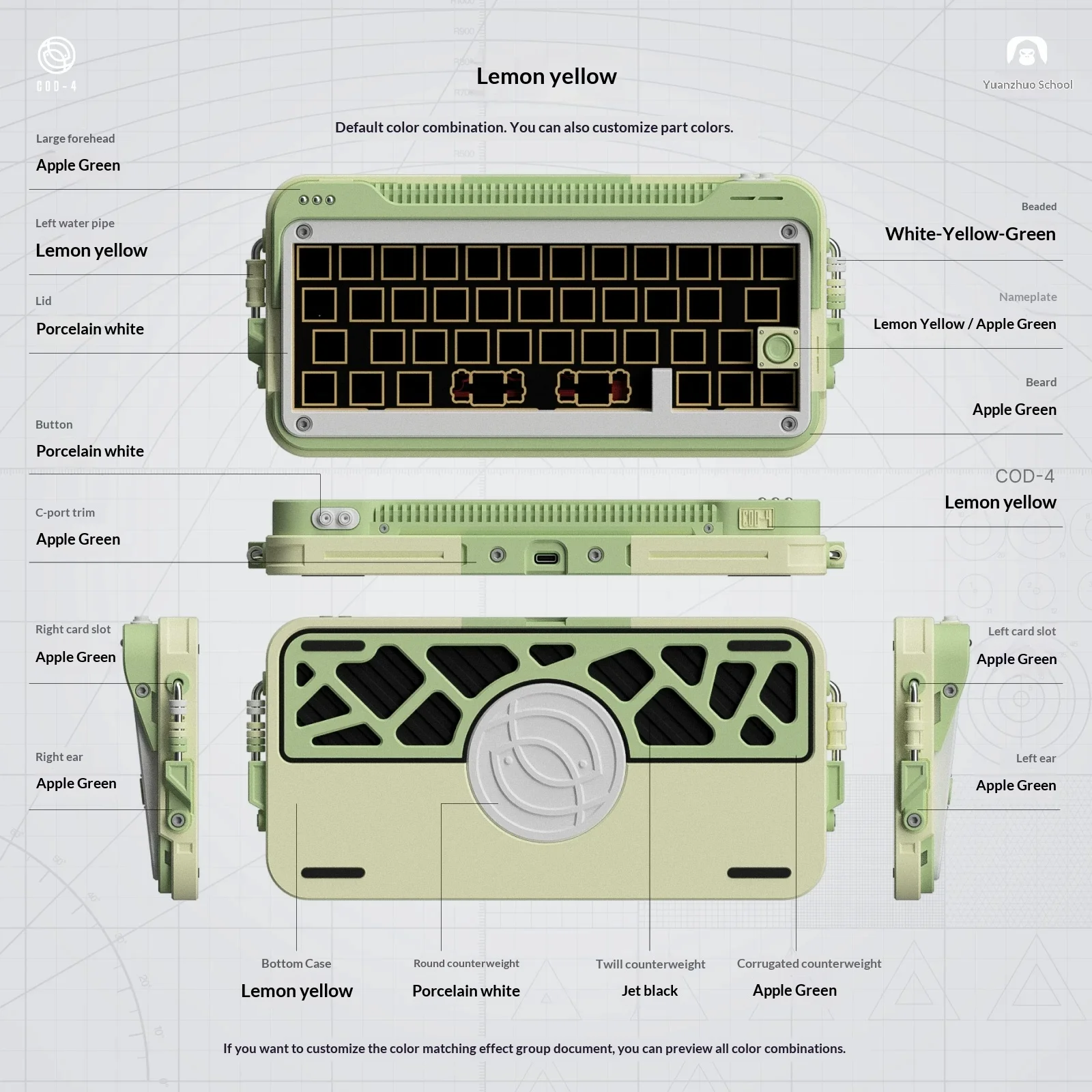 Cod keyboard Customized 3D printing Three-mode wireless magnetic axis small array keyboards Add receiver storage bin
