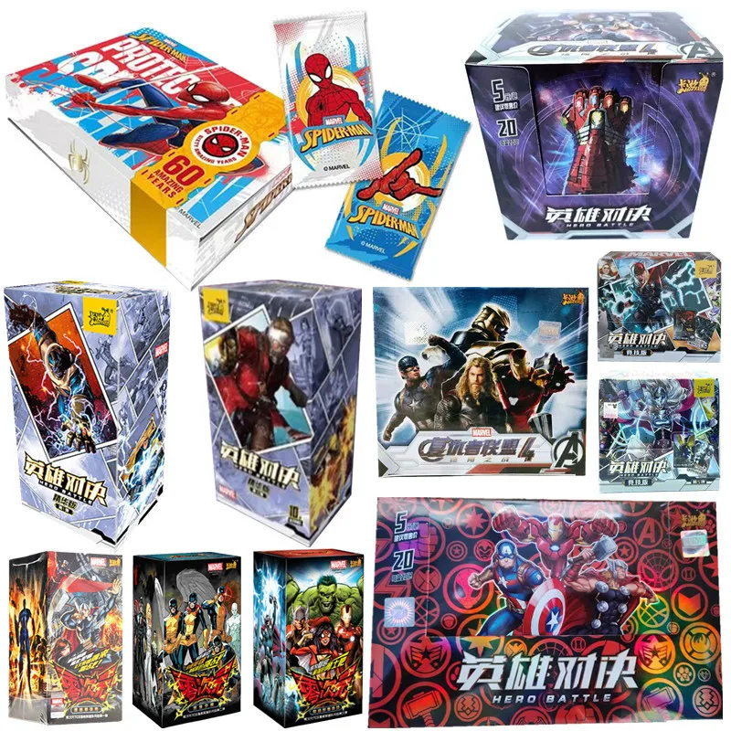 2023 neue Wunder Iron Man Karte Spider-Man-Karte Rächer Allianz Parallel universum echtes Kartenspiel Spielzeug Weihnachts geschenk