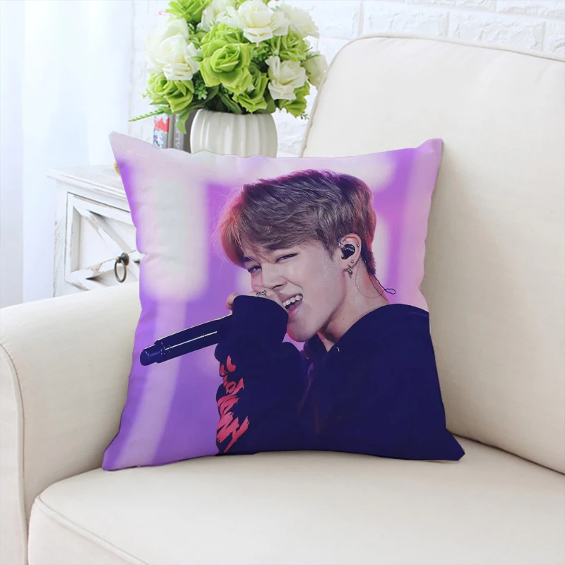 

40x40cm custom pillowcase P-Park J-jimin double-sided printed sofa cushion cover office chair waist cushion fan gift 50x50cm