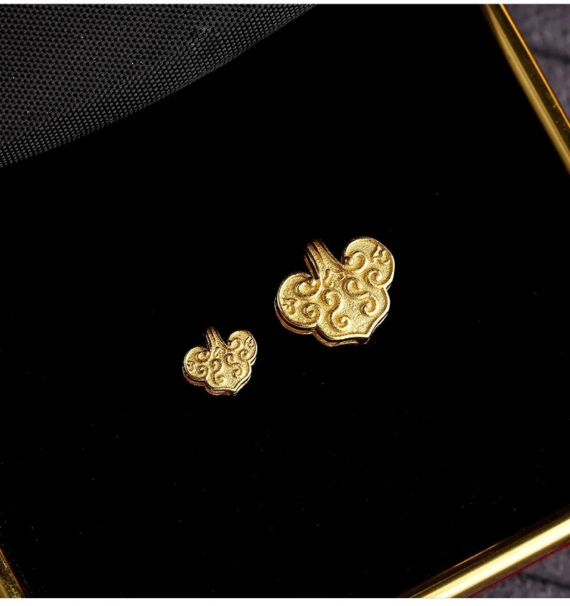 100% 925 Silver Gold Plated Lucky Symbol Charm Good Luck Small Pendant