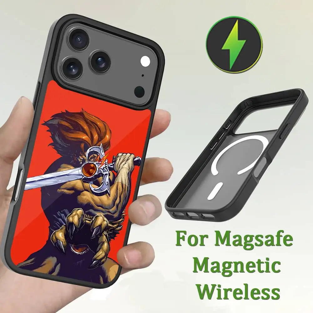 Cool T-ThunderCats-ES Anime funda de teléfono para iPhone 13,12,11,16,15,17,14,Pro,Max,Plus,Mini,Magsafe,carga inalámbrica magnética