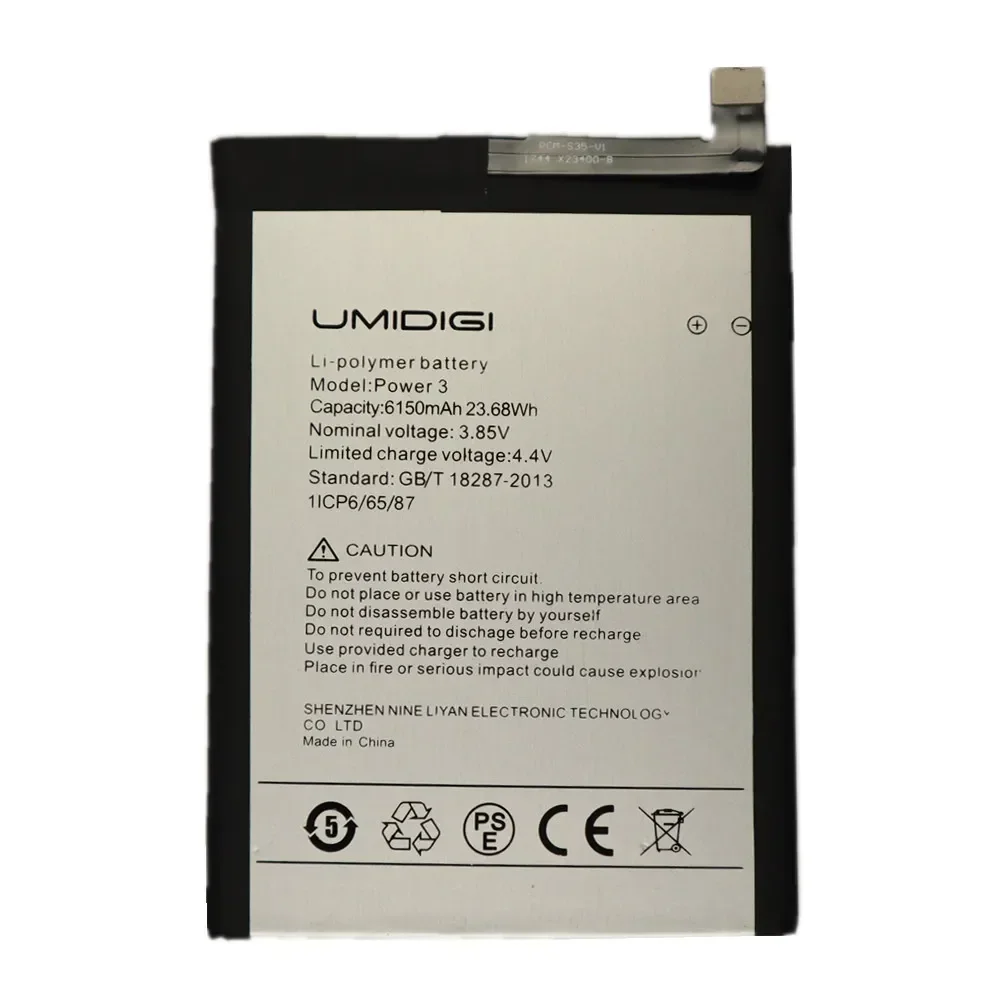 2024 Years New Original Battery For UMI UMIDIGI Power 3 Power3 6150mAh Hight capacity Cell Phone Batteries + Tools In Stock