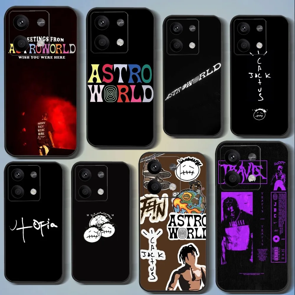 

Travis Scott Huncho Jack ASTROWORLD TOUR Phone Case For Xiaomi 11 Redmi Note 115G 8T 9A 9 10T Note8Pro Note9 12SUltra Black Case