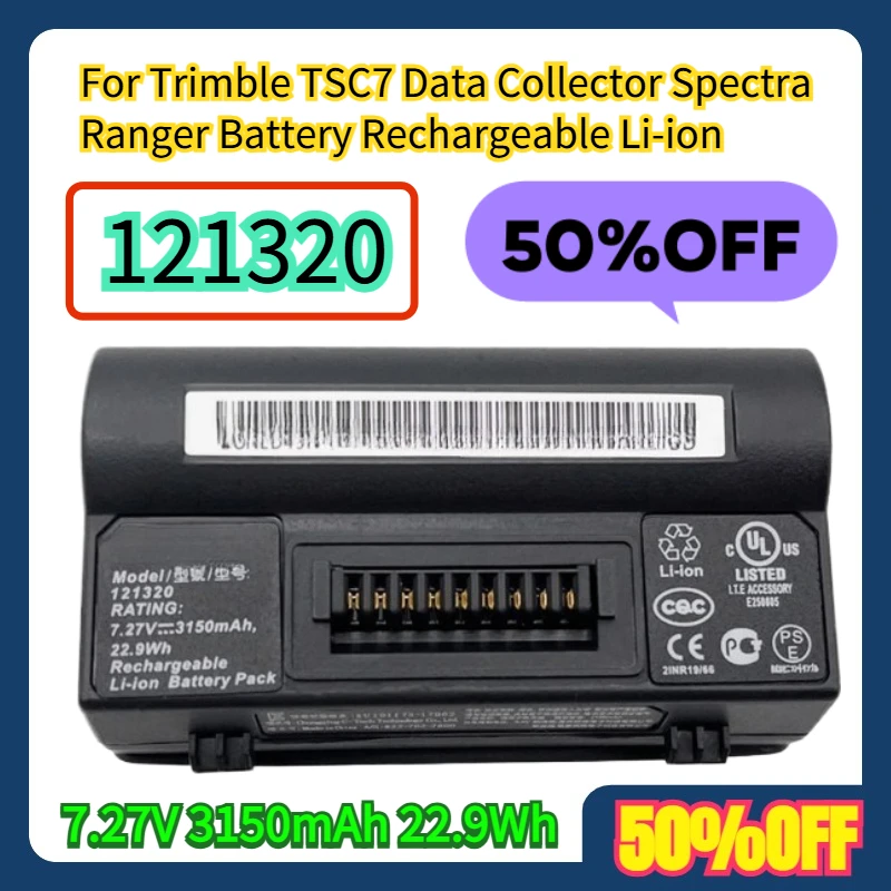 

For Trimble TSC7 Data Collector Spectra Ranger 121320 Battery 7.27V 3150mAh 22.9Wh Rechargeable Li-ion