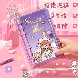 CHEN LIN Cute Girl INS Coil Detachable Notebook Hand Ledger Notepad Cartoon Kawaii Girls Journal for Student Portable Notebook