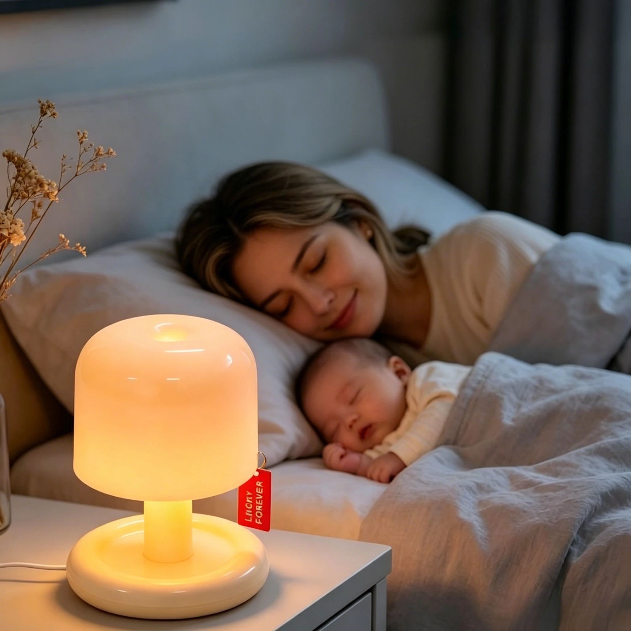 Mini Desktop Sunset Night Lamp,USB Rechargeable Warm Feeding & Sunset Ambient Lamp, Bedroom Decor, Holiday Gift