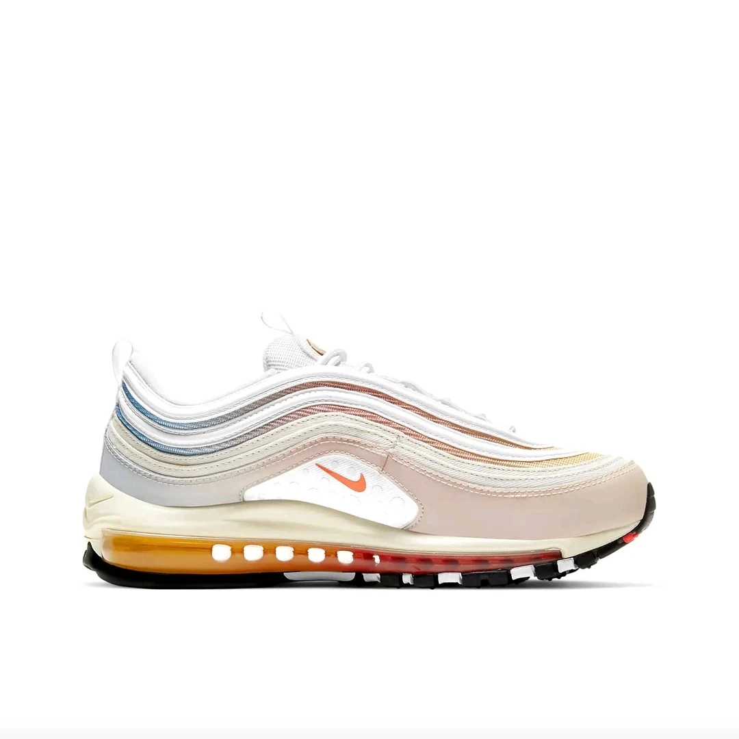 

Nike Air Max 97 Women's Running Shoes, Versatile, Energy-Return, Multi-functional Sneakers, Beige/White