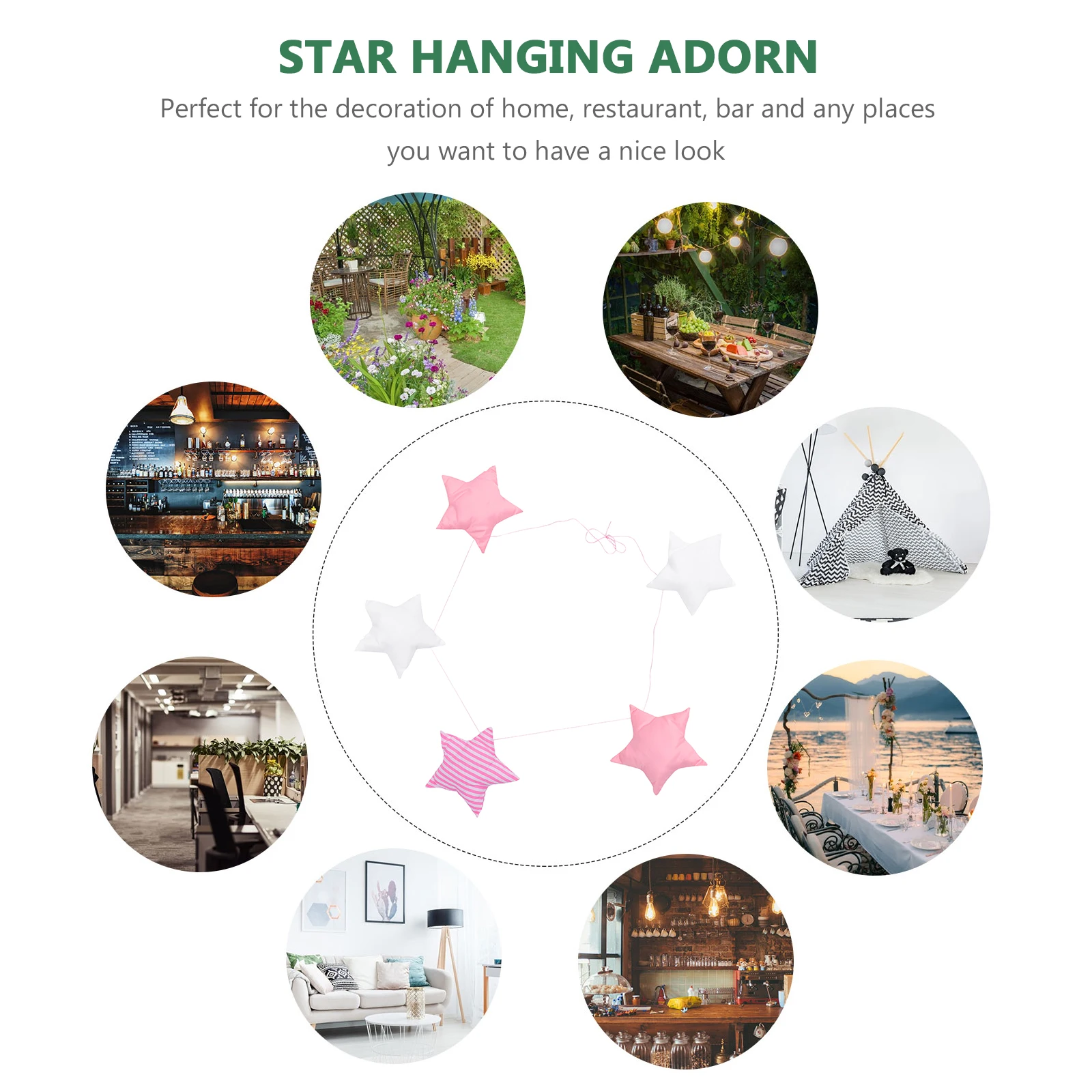 

Star Pendant Hanging Decoration Creative Star Shape Bed Room Wall Hanging Decor Rustic Farmhouse Home Ornament