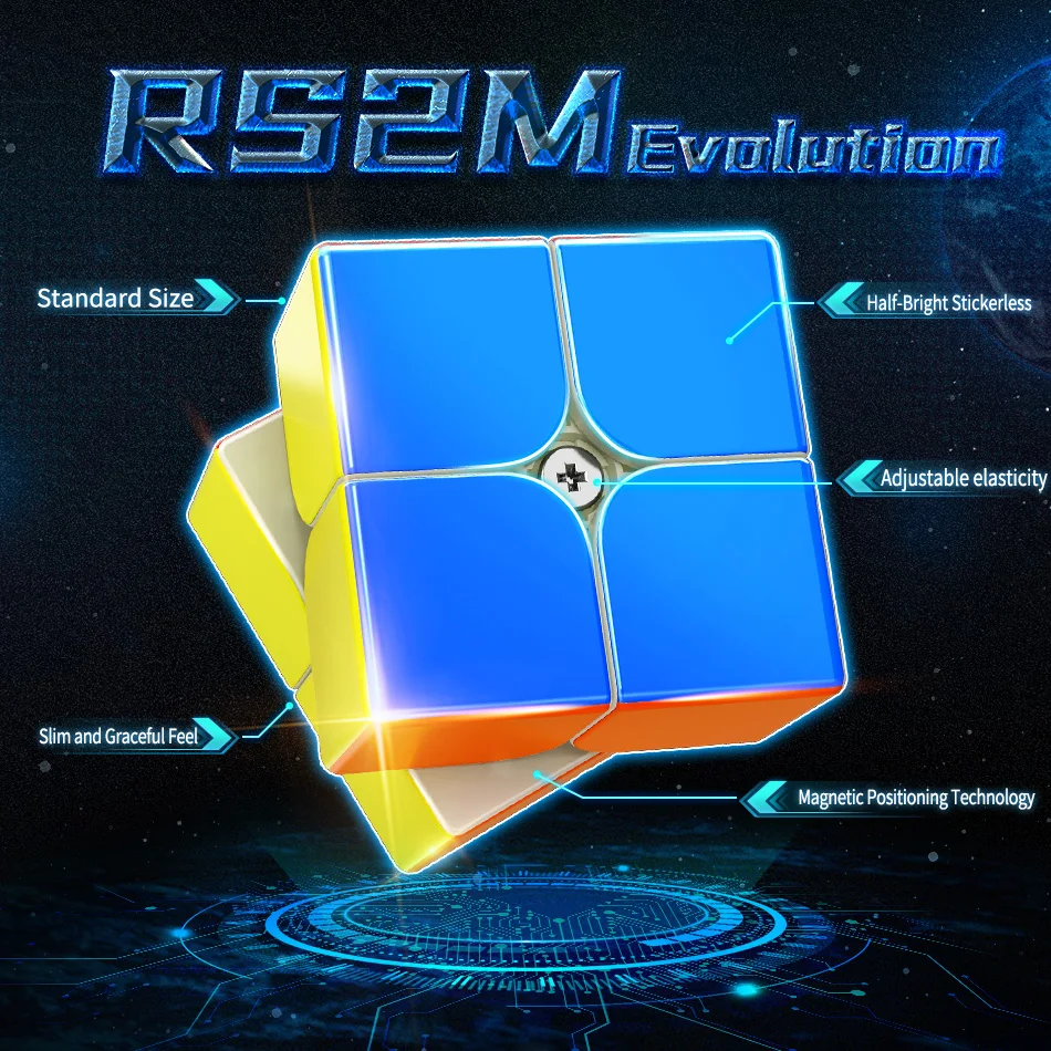 

MOYU RS2M 2X2X2 волшебный куб, игрушки-антистресс, профессиональный магический куб, пазл, магнитная детская игрушка для детей