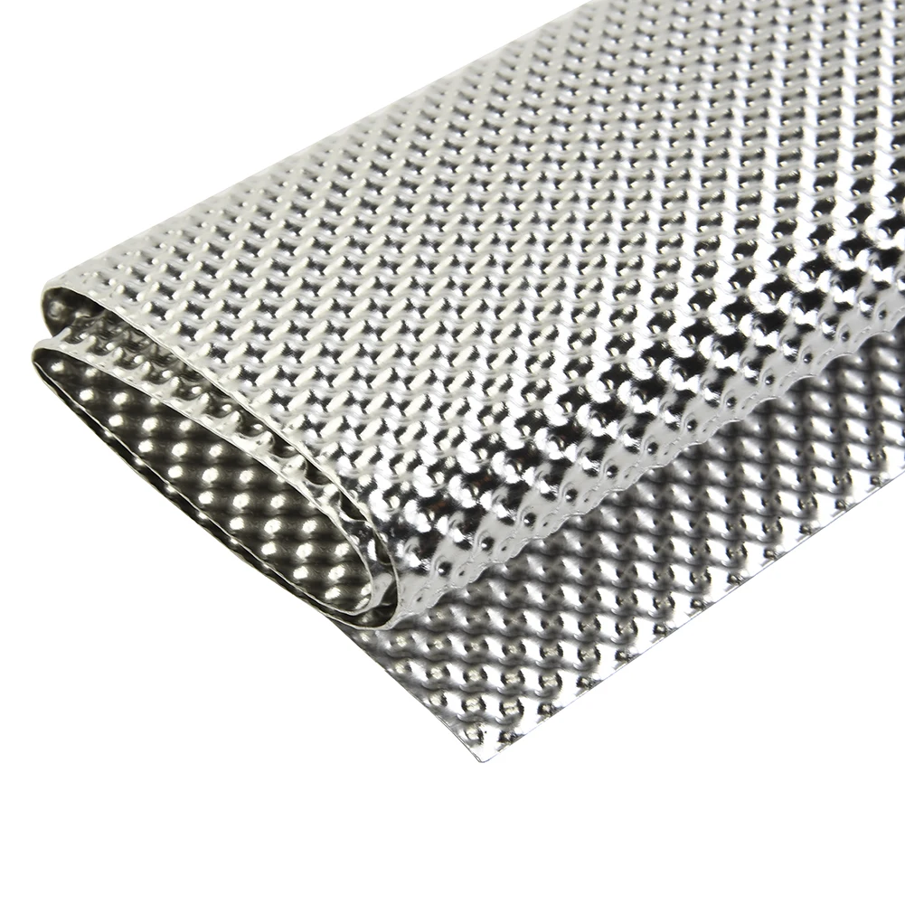 Embossed Aluminum Heat Shield Heat Shield Firewal Floor Pan Fuel Tank Silver Turbo Manifold 300X 500mm Exhausts Electrical