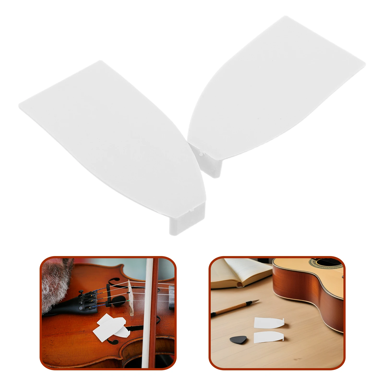 

2pcs Violin Tips Pads Replacement Parts Durable Abs Plastic Head Protector For Double Bass Enhanced Sound Easy Installation Bow