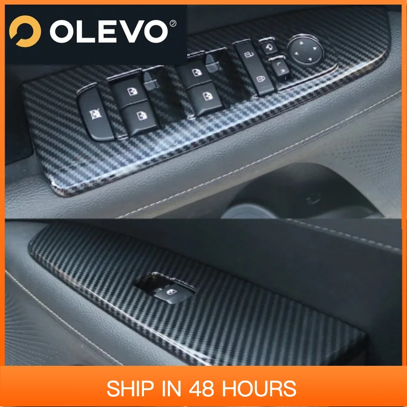 New Car Glass switch Inner Door Armrest Handle Bowl  Trim For Kia Forte / Cerato / K3 2019 - 2023 Carbon Fiber Accessories Inter