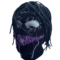 Balaclava Distressed Halloween Balaclava Funny Balaclava Face Mask Scary Balaclava Hooded Party Hat Knitted Hat Beanies