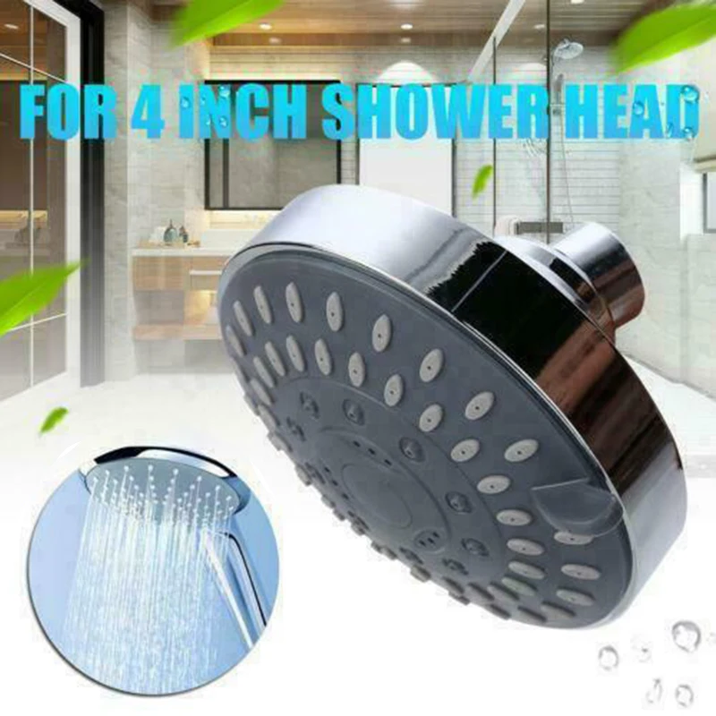 Showers for the bathroom High Pressure portable Shower Head Sprayer 4 Inch Rainfall Nozzle Fixture Chrome ABS 5 Mode Adjustable