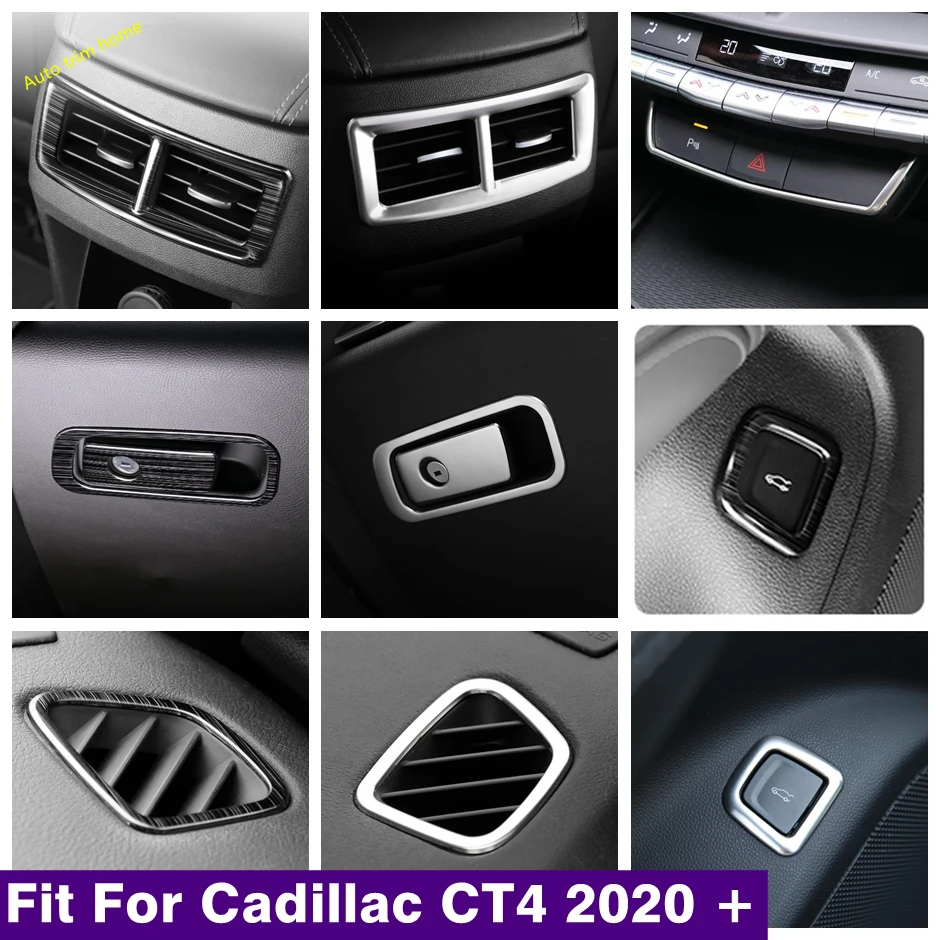 

Metal Trunk Switch Button Air Outlet AC Vent Warning Light Glove Storage Box Cover Trim For Cadillac CT4 2020 - 2022 Accessories