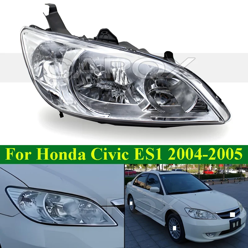 

CAPQX Halogen Front Bumper Head Light Head Lamp For Honda CIVIC ES1 2004-2005 Headlight Headlamp Front Turn Signal Light Lamp