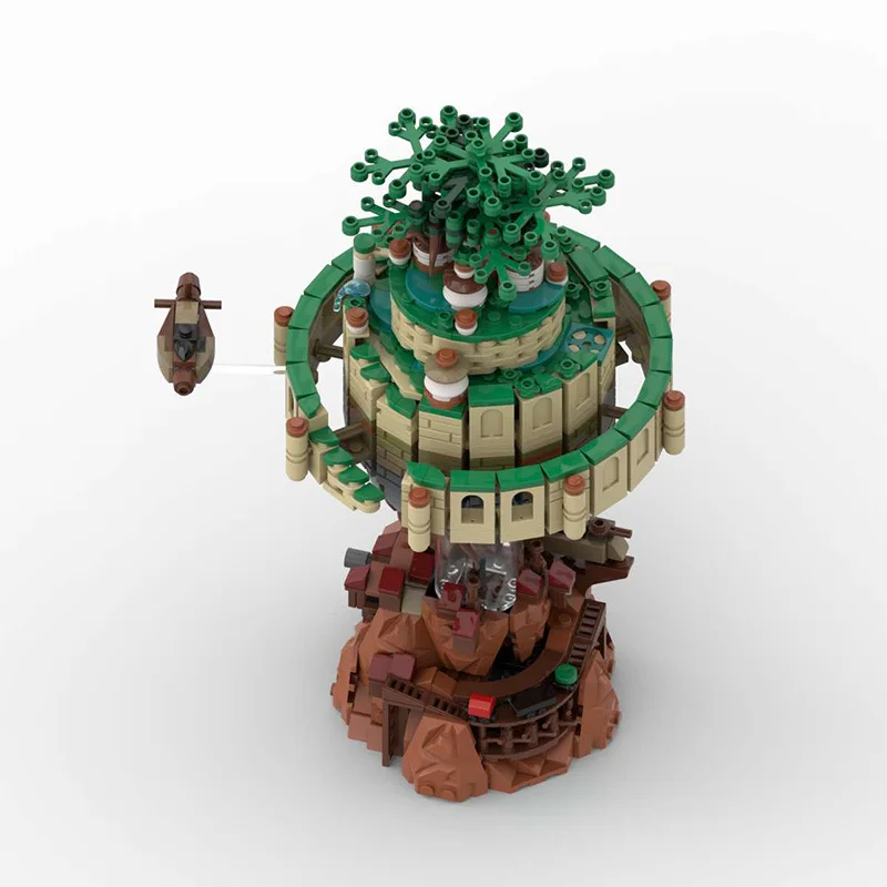 MOC-Juego de bloques de construcción de castillo móvil clásico para niños, modelo de casa animada móvil, juguete para regalo de cumpleaños y Navidad