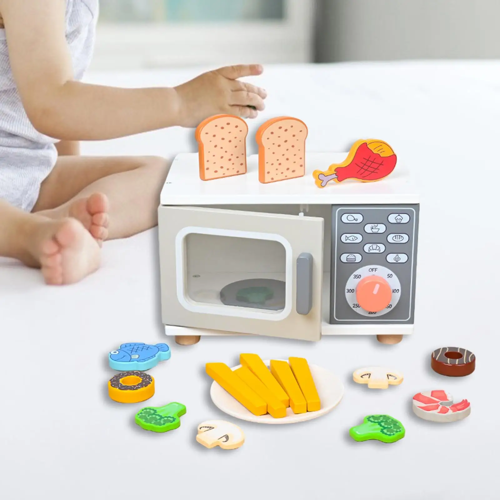 Magnetronspeelgoed voor kinderen Houten magnetronspeelgoed voor meisjes Jongens Kinderen