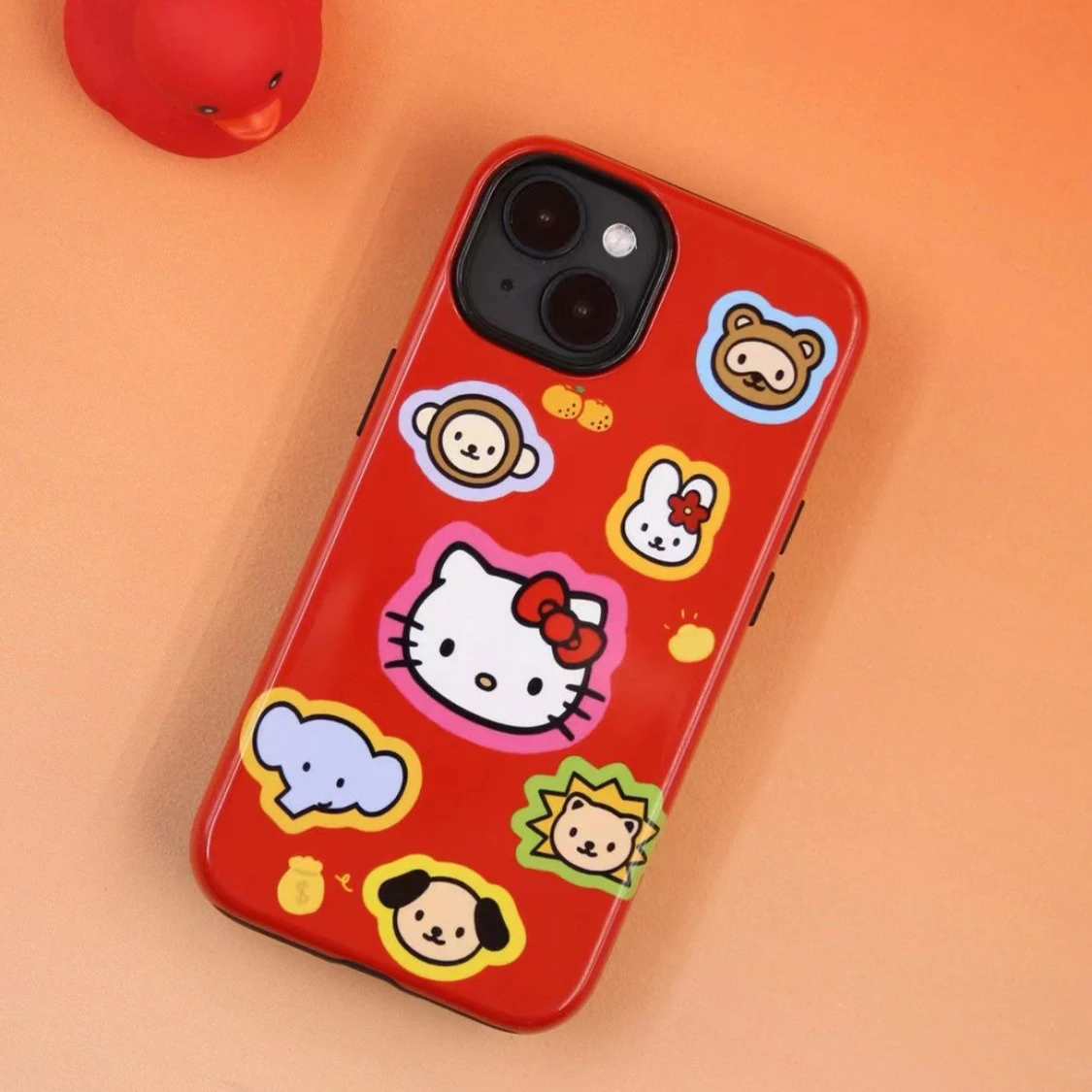 Sanrio Hello Kitty Cartoon ins Phone Case Stickers illustration Girl Silicone Soft Protective Cover IPhone 16 15 14 Promax Gift