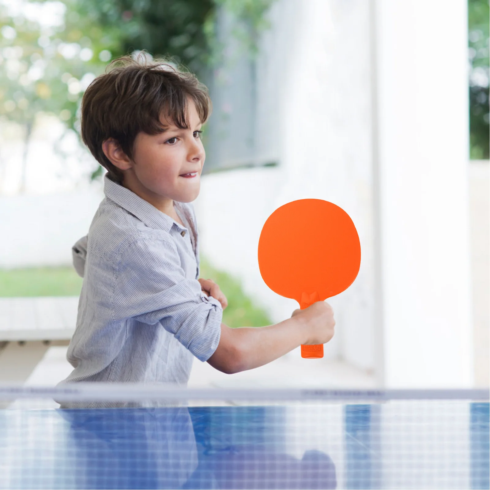 

2Pcs Kids Table Tennis Paddle Set Lightweight Stable Plastic Rackets for Beginners Indoor Outdoor Training Interactive Family