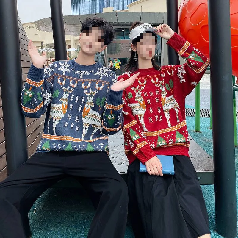 

Ugly Cisas Sweater Men's V-Ne Thiened Long Sve Casual Knitted Comfortable Warm Anti-Stain for Autumn Wear