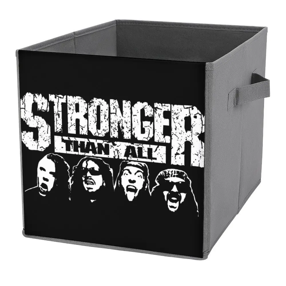 Stronger Than All Racerback Tank Top Folding Storage Box Storage Bins Multifunctional Graphic Stored Toys Super Soft Portable Li