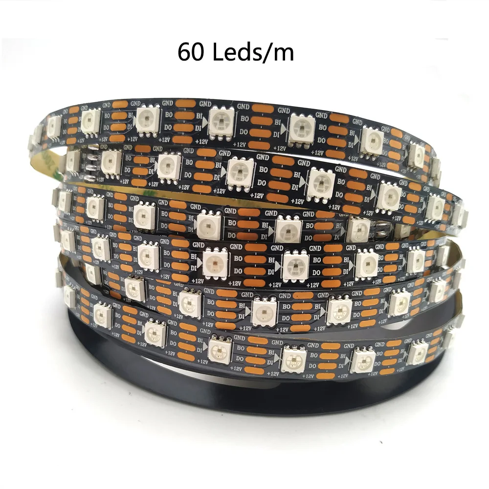 12V WS2815 LED Strip Lights WS2812B WS2813 Updated Individually Addressable LED Dual-Signal 30/60/144 Leds/m