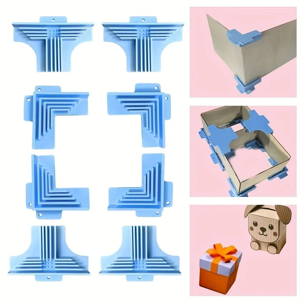 Corner Guides for Chipboard Boxes Divider Assembly Clamps for Gift Box Making DIY Scrapbooking Book Cover Dioramas Decoration