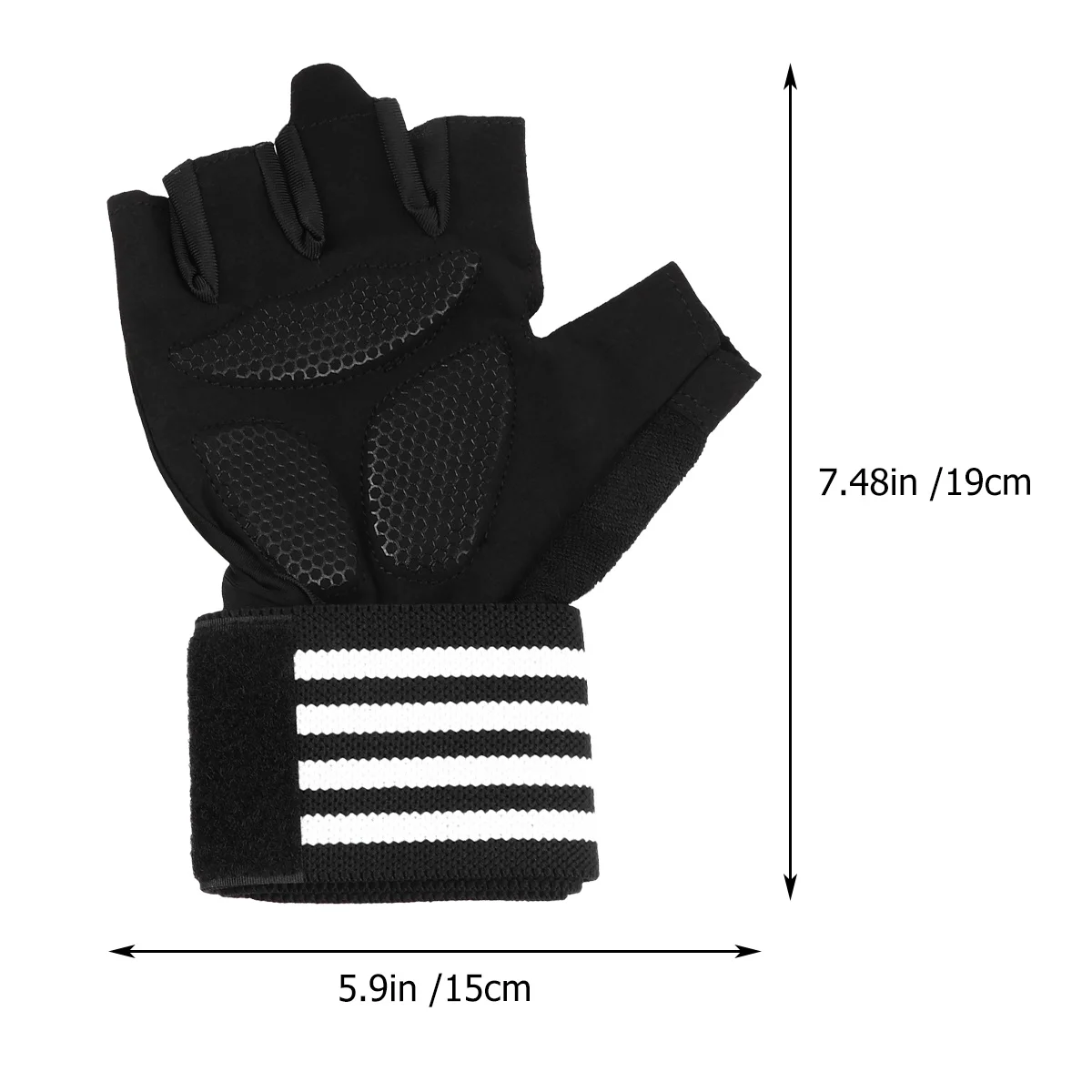 1 paire de gants de sport demi-doigt Xl blancs pour l'entraînement d'haltérophilie, paume antidérapante, Support de poignet, respirant, entraînement physique
