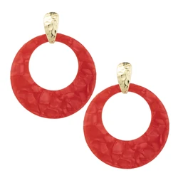 Fashion Dangle Earrings Women Jewelry Tortoiseshell Earring Geometry Hoop Earring Accessories Flamenc Trend