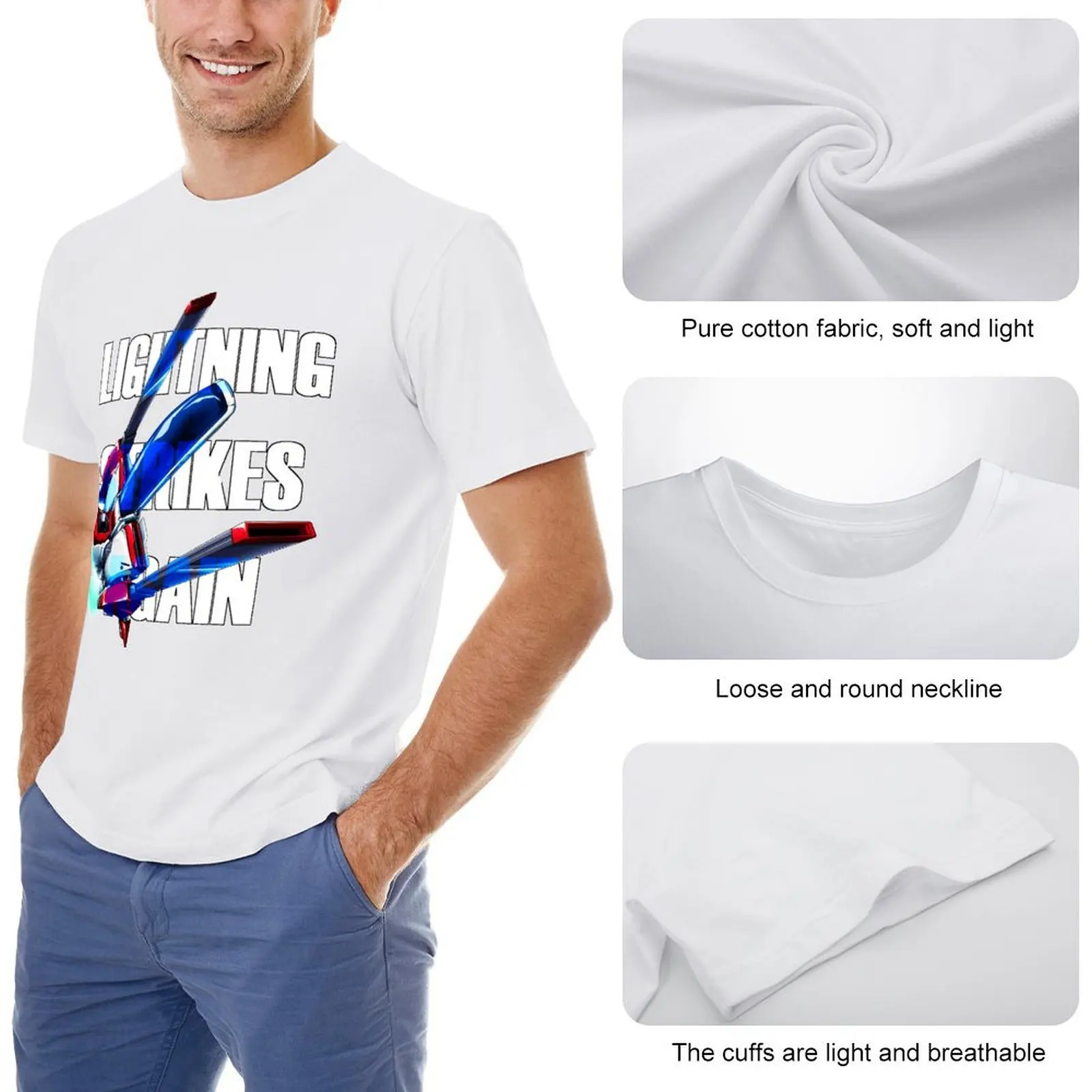 Fresh Thunder Force IV Rynex T-shirt  Motion T-shirts Funny Graphic Geek Home Eur Size image 4