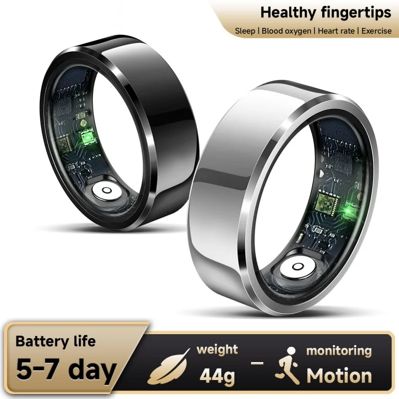 

New Smart Ring For Monitoring Heart Rate, Blood Oxygen, Sleep, Step Health Monitoring, IP68 Waterproof Ring For Photography