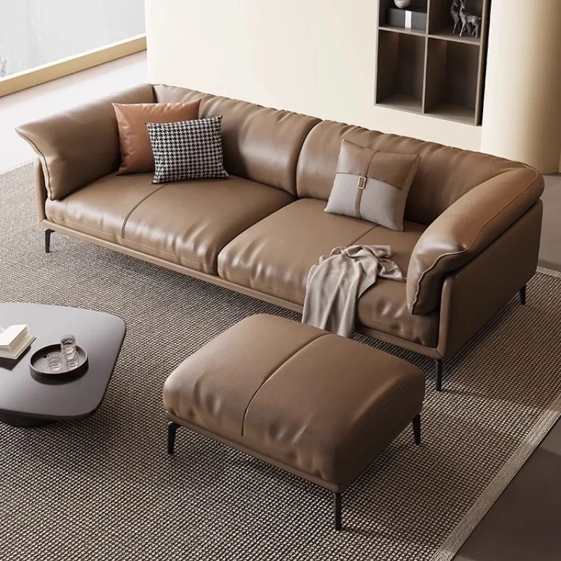 

m Nordic minimalist living room sofa home leather armchair mid century modern couch chaise lounge sofas salon furniture m