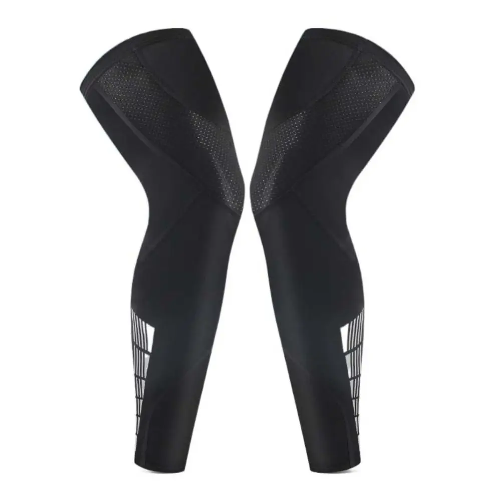 

Anti-slip Compression Leg Sleeves Reflective Strip Silicone Strips Long Knee Sleeve Breathable Protective Gear