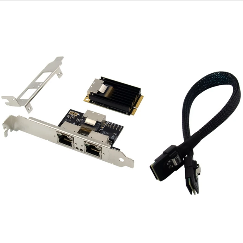 Mini PCI-E Dual Port 2 x RJ45 Ethernet 10/100/1000Mbps Gigabit LAN Card Network Interface Controller Card