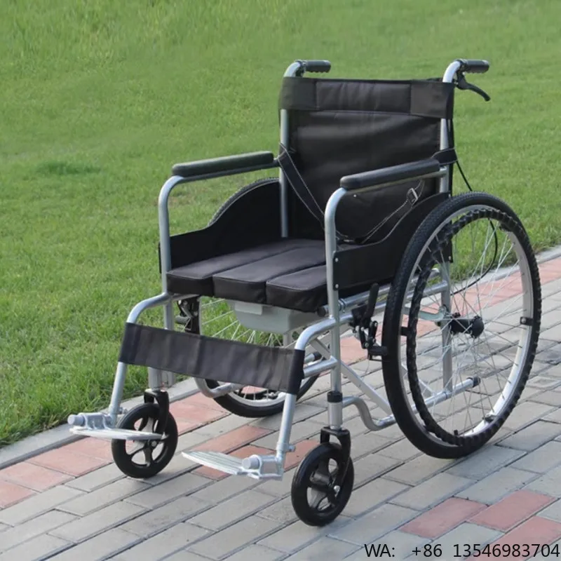 

Steel Manual Wheelchair Standard Hospital Active Wheelchair Lightweight Portable Wheelchair for Elderly