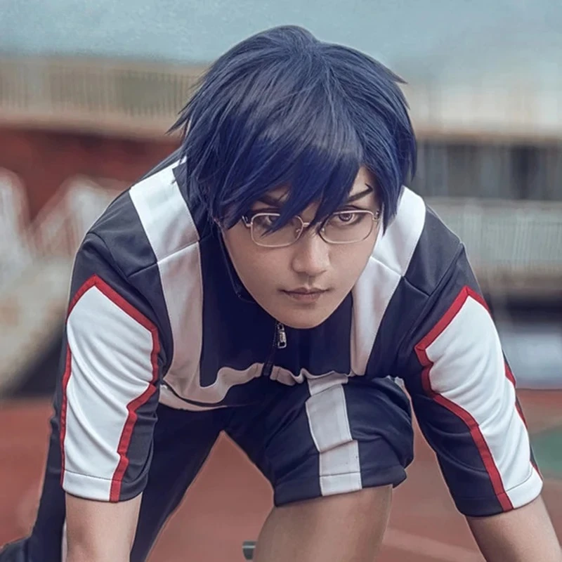 My Boku no Hero Academia Iida Tenya Short Blue Heat Resistant Cosplay Costume Wig image 2