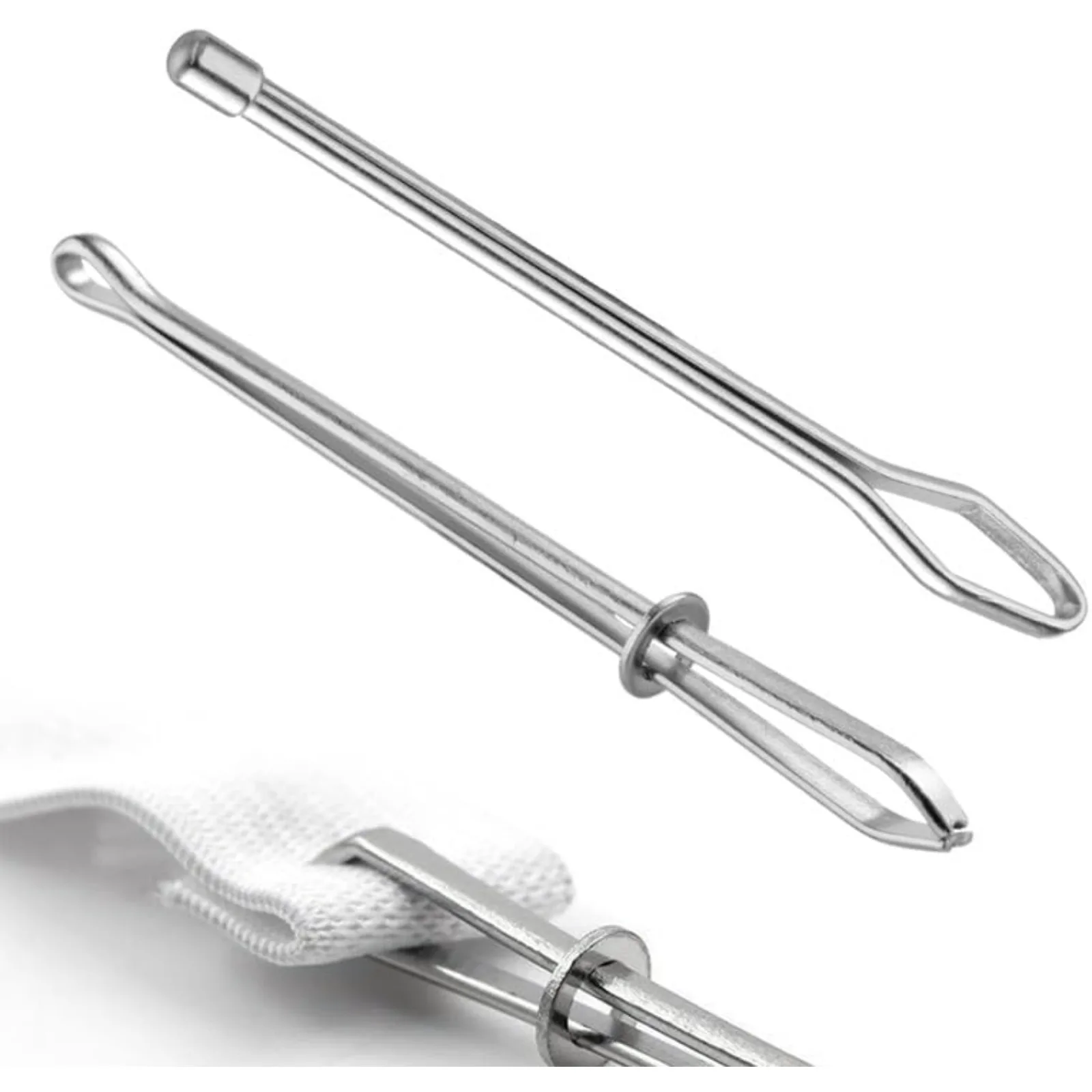 DIY Rope Threader Clip, Drawstring Stringing Tools, Metal Stringer Tweezers, Adjustable Stainless Steel Sewing Supplies Sewing