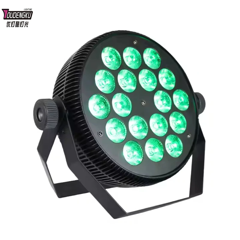 

6pcs Wedding Event Dmx 4in1 rgbw 18x10W Flat Slim Led Par Can Light