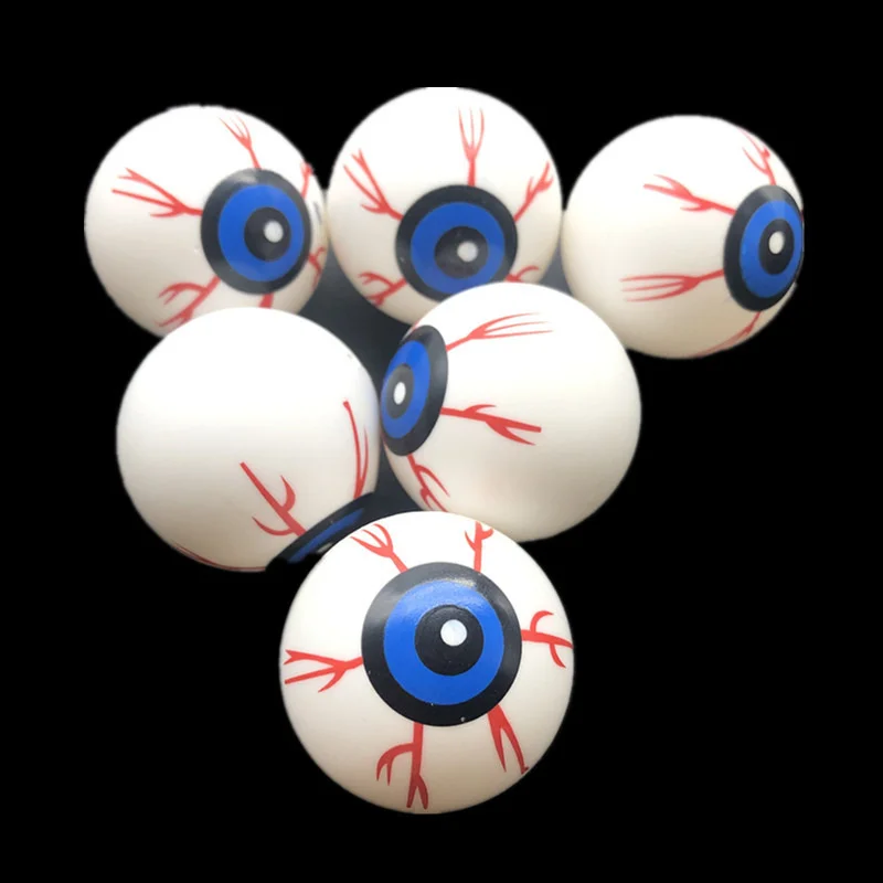 6Pcs Halloween Small Toy Bouncing Eyeball Hollow Eyeball Halloween Decorations Props  Simulation Eyeball Holiday Party Supplies