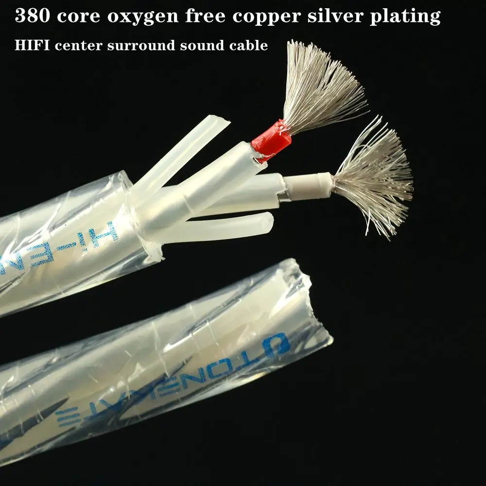 Premium TONEKATE TK-380 6N OFC Silver Plated Speaker Cable HiFi Home Theater Center Surround Audio Wire