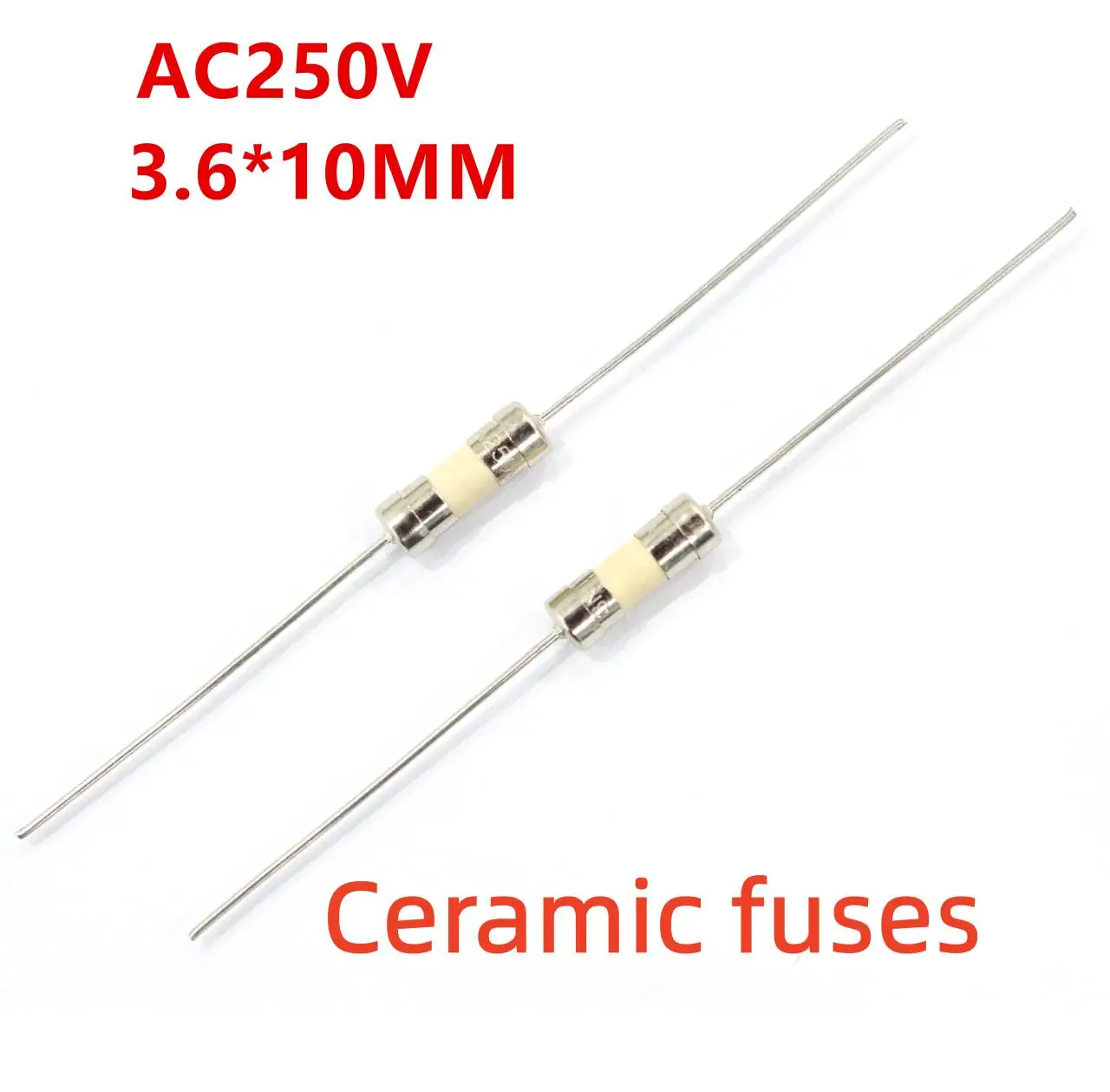 

10PCS 3.6x10 5*20mm Fast break Ceramic fuse Slow Blow tube fuse With a pin 250V 0.5A 1A 2A 3A 4A 5A 6A 7A 8A 10A 12A 15A 20A 25A