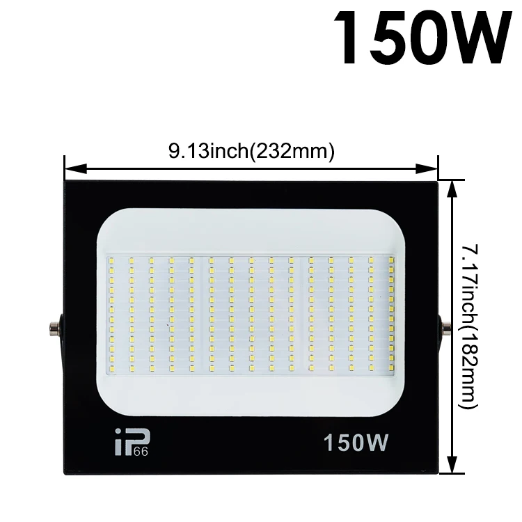 EnwYe LED Flutlicht Schwarz 6