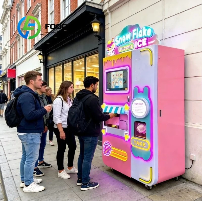 Automatic Bingsu Vending Machine Suited For Wedding Venue Serving Elegant Shaved Ice Desserts As Alternative To Traditional Cake