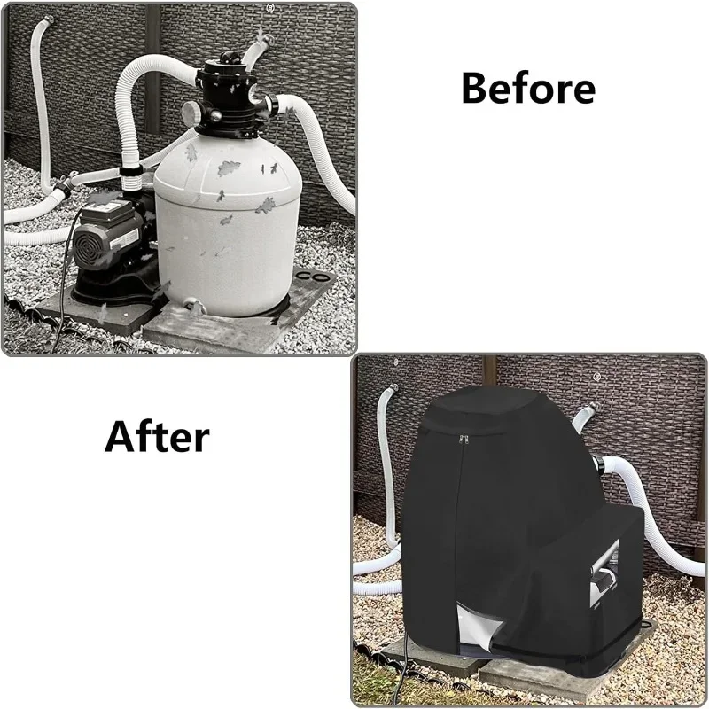 Waterproof UV‑Resistant Dust‑Proof Pool Pump Cover for Above‑Ground Swimming Pool Sand Filter Pump Protector
