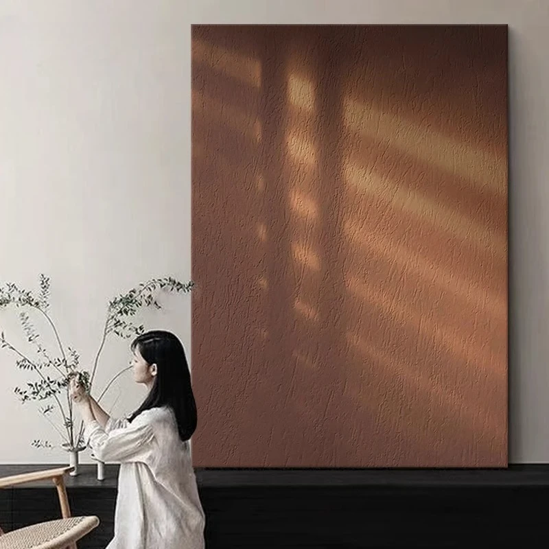 

Italian minimalist, pure hand-painted oil painting, living room, wabi-sabi wind, decorative painting porch, modern