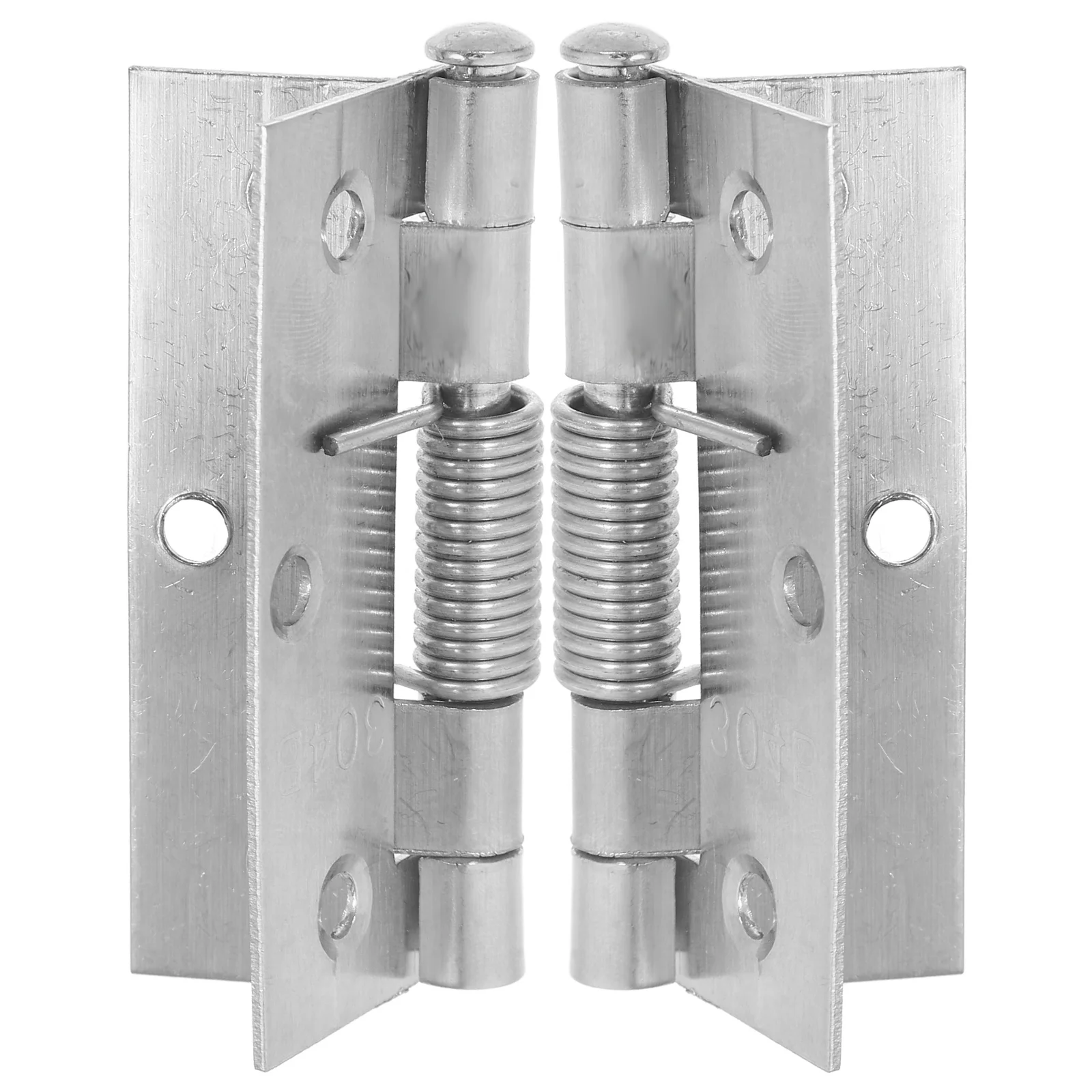 

2pcs Automatic Door Closing Hinge Stainless Steel Heavy Duty Self Closing Hinges Metal Springs Smooth Silent Adjust Hardware