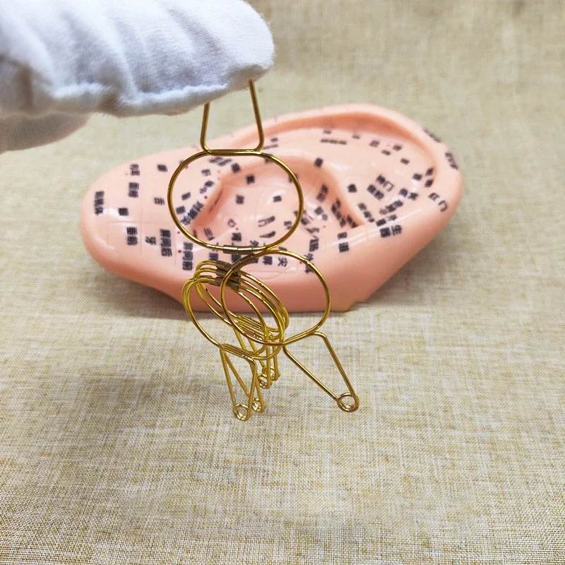 الوخز بالإبر نقطة الضغط مدلك المحمولة قوية المغناطيسي الأذن ميريديان مدلك العلاج بالابر كليب الذهب الأذن جهاز تدليك #3