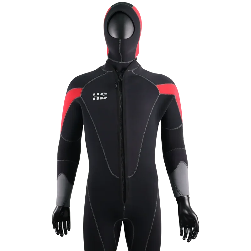 HOTDIVE Brand SCR 5mm Scuba Diving Wetsuit Neoprene Nylon Compound For Adult Warm Durable long sleeved one-piece