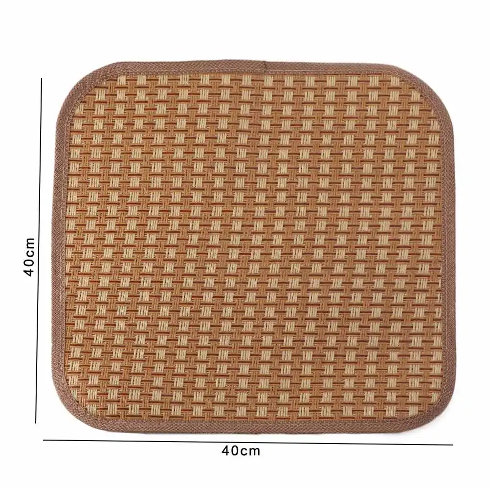 4 Piece Non-slip Rattan Cooling Seat Cushion Quick-drying Square Summer Chair Pad Natural Materials Breathable Car Chair Cushion
